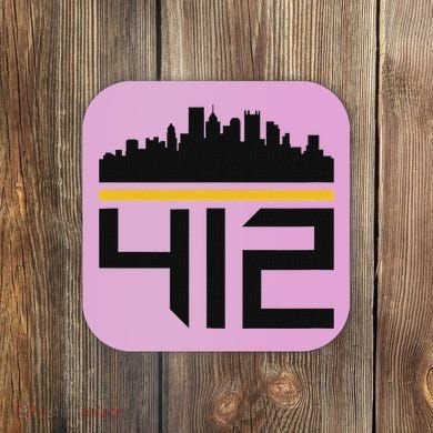 Pittsburgh Skyline 412 Design Coaster