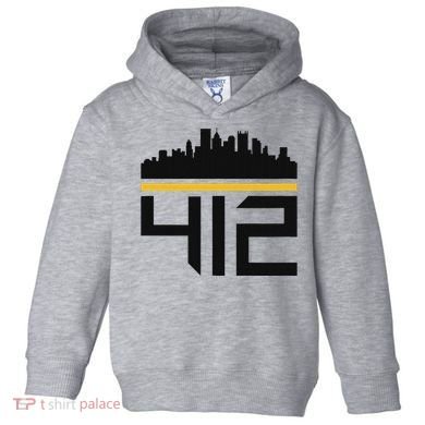 Pittsburgh Skyline 412 Design Toddler Hoodie
