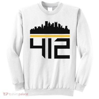 Pittsburgh Skyline 412 Design Sweatshirt