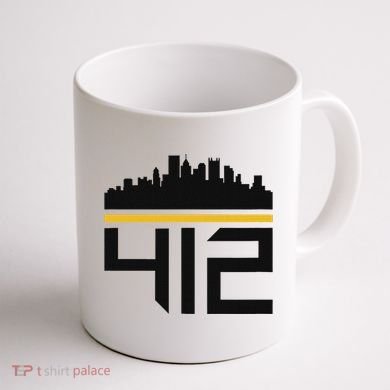 Pittsburgh Skyline 412 Design Coffee Mug back