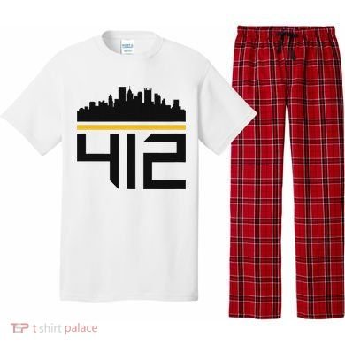 Pittsburgh Skyline 412 Design Pajama Set