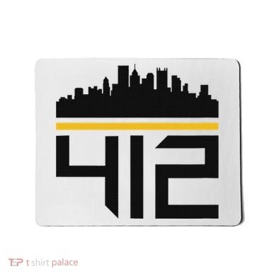 Pittsburgh Skyline 412 Design Mousepad