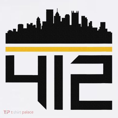 Pittsburgh Skyline 412 Design Sport-Tek Posi-UV Pro Polo