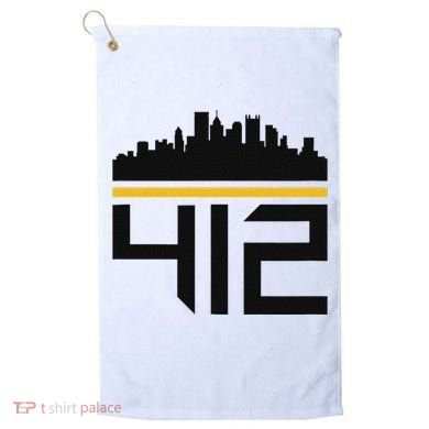 Pittsburgh Skyline 412 Design Golf Towel