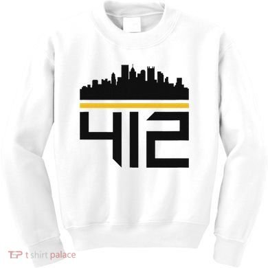 Pittsburgh Skyline 412 Design Kids Sweatshirt