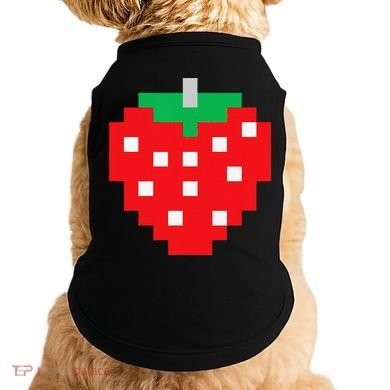 Pixel Strawberry 80s Video Game Halloween Costume Doggie Tank