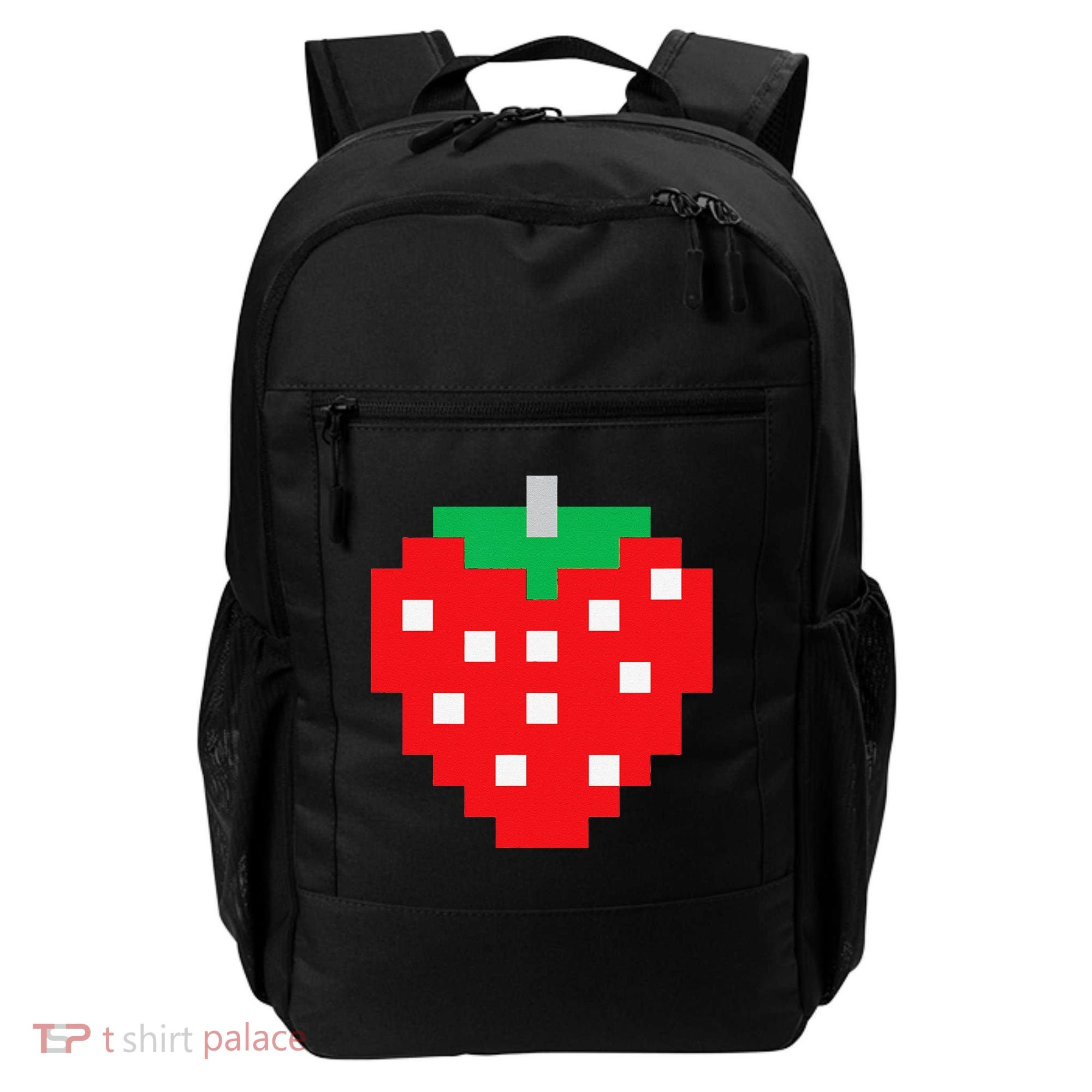 Pixel Strawberry 80s Video Game Halloween Costume Backpack