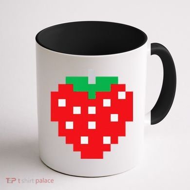 Pixel Strawberry 80s Video Game Halloween Costume Coffee Mug back