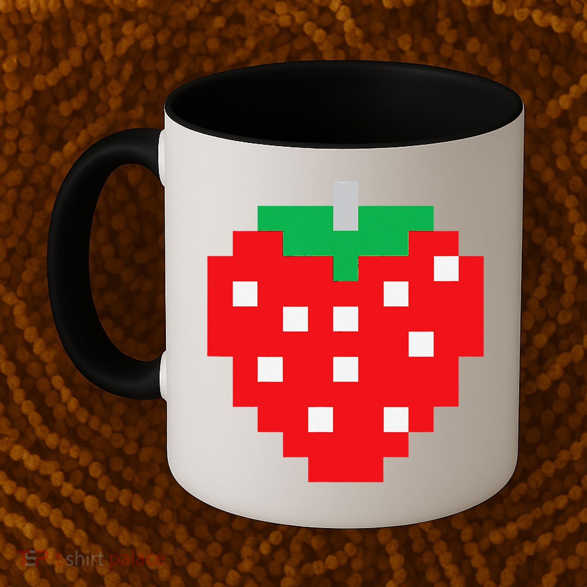 Pixel Strawberry 80s Video Game Halloween Costume Coffee Mug