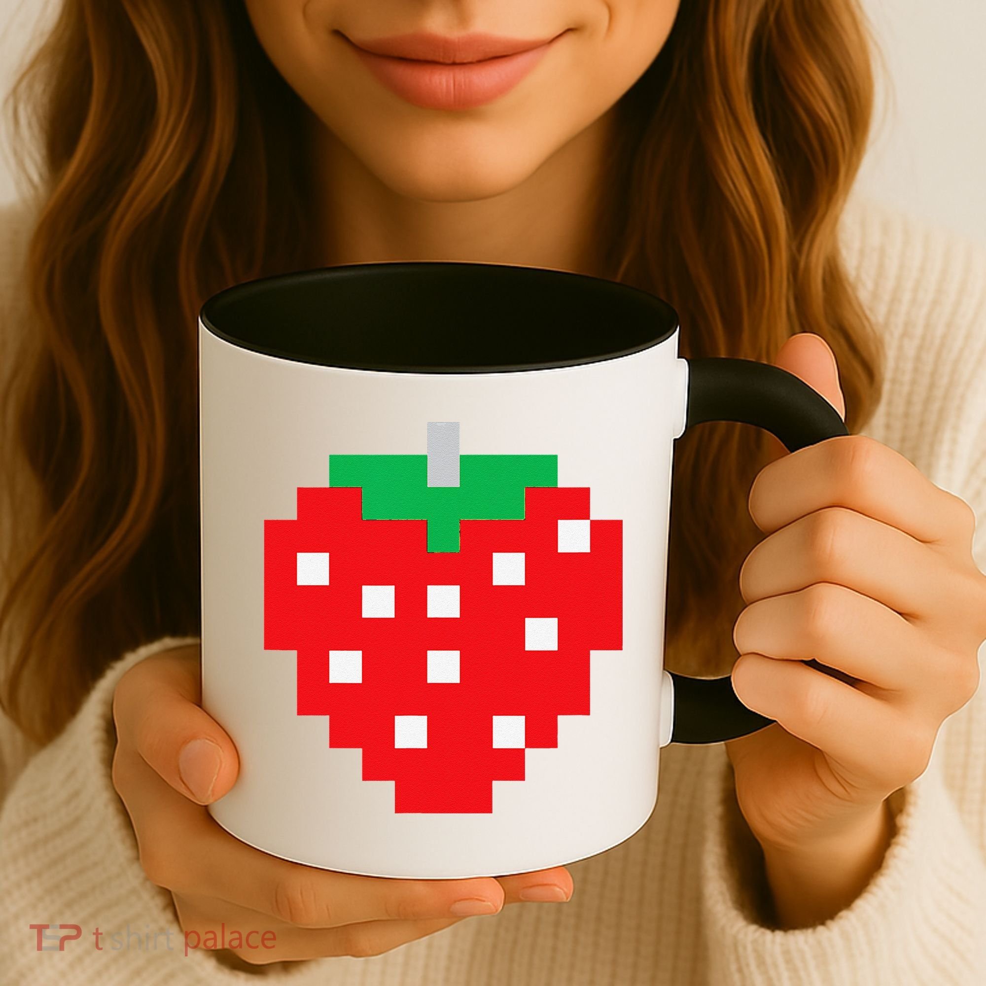 Pixel Strawberry 80s Video Game Halloween Costume Coffee Mug