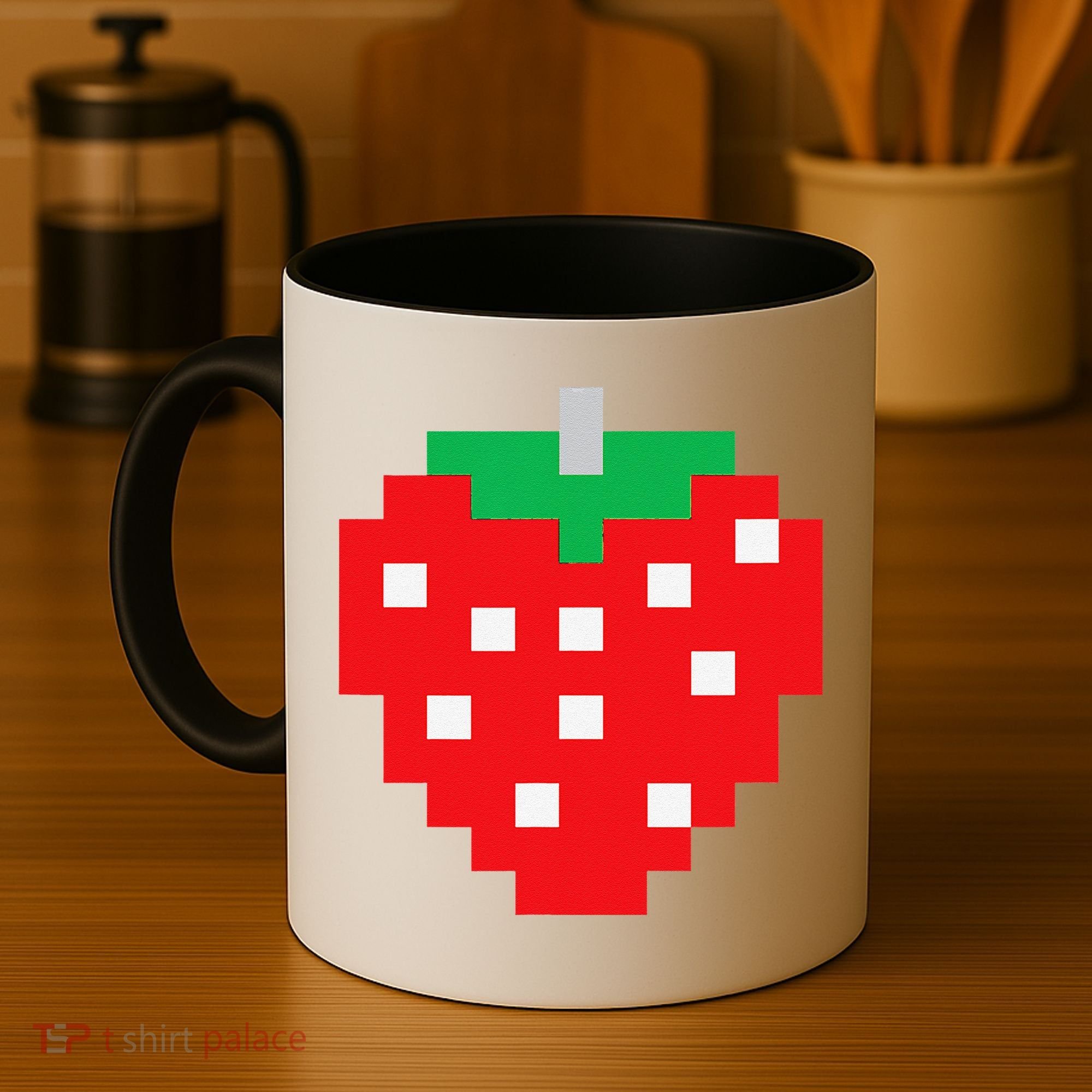 Pixel Strawberry 80s Video Game Halloween Costume Coffee Mug