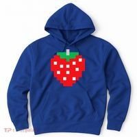 Pixel Strawberry 80s Video Game Halloween Costume Hoodie thumb 0