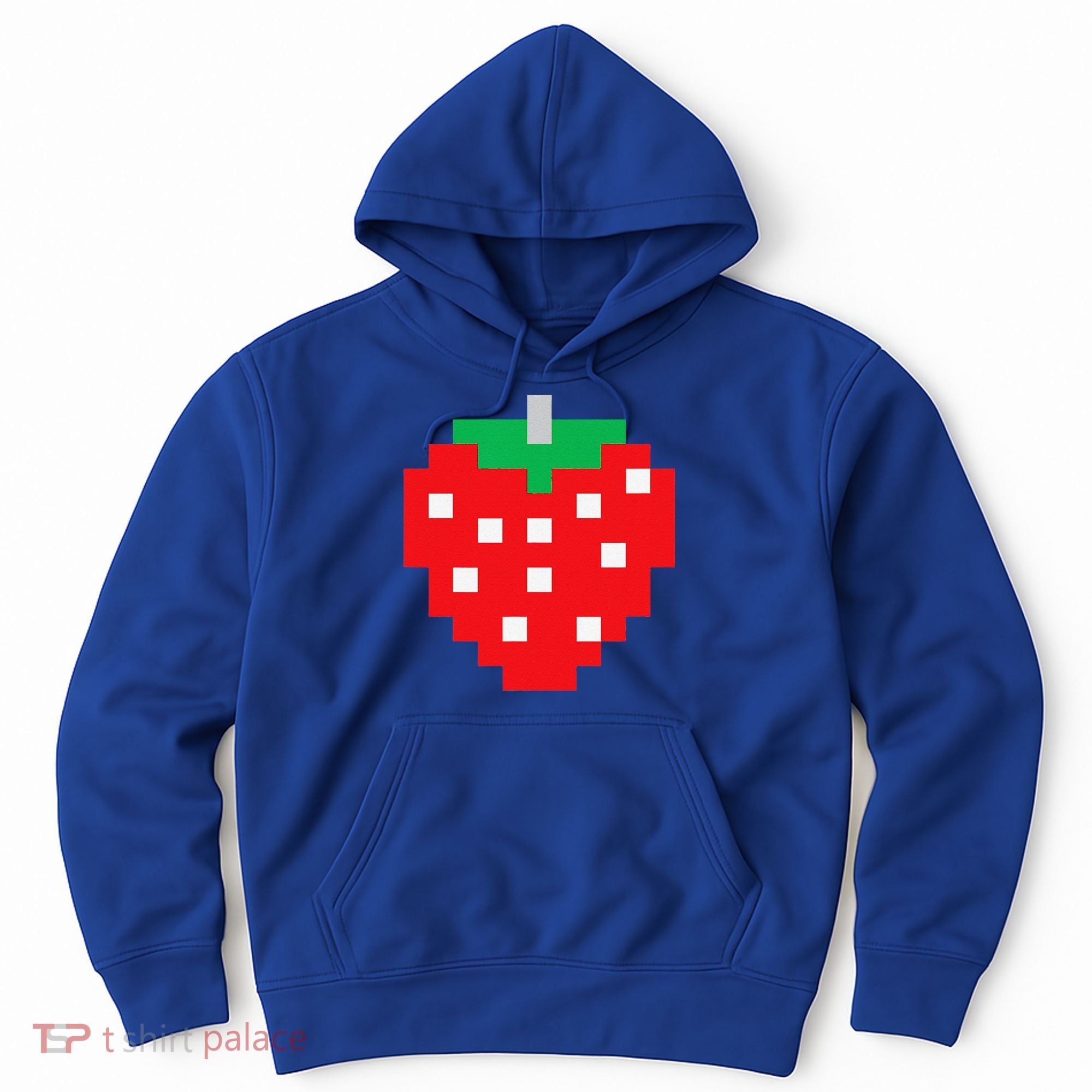 Pixel Strawberry 80s Video Game Halloween Costume Hoodie