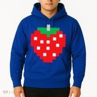 Pixel Strawberry 80s Video Game Halloween Costume Hoodie thumb 2