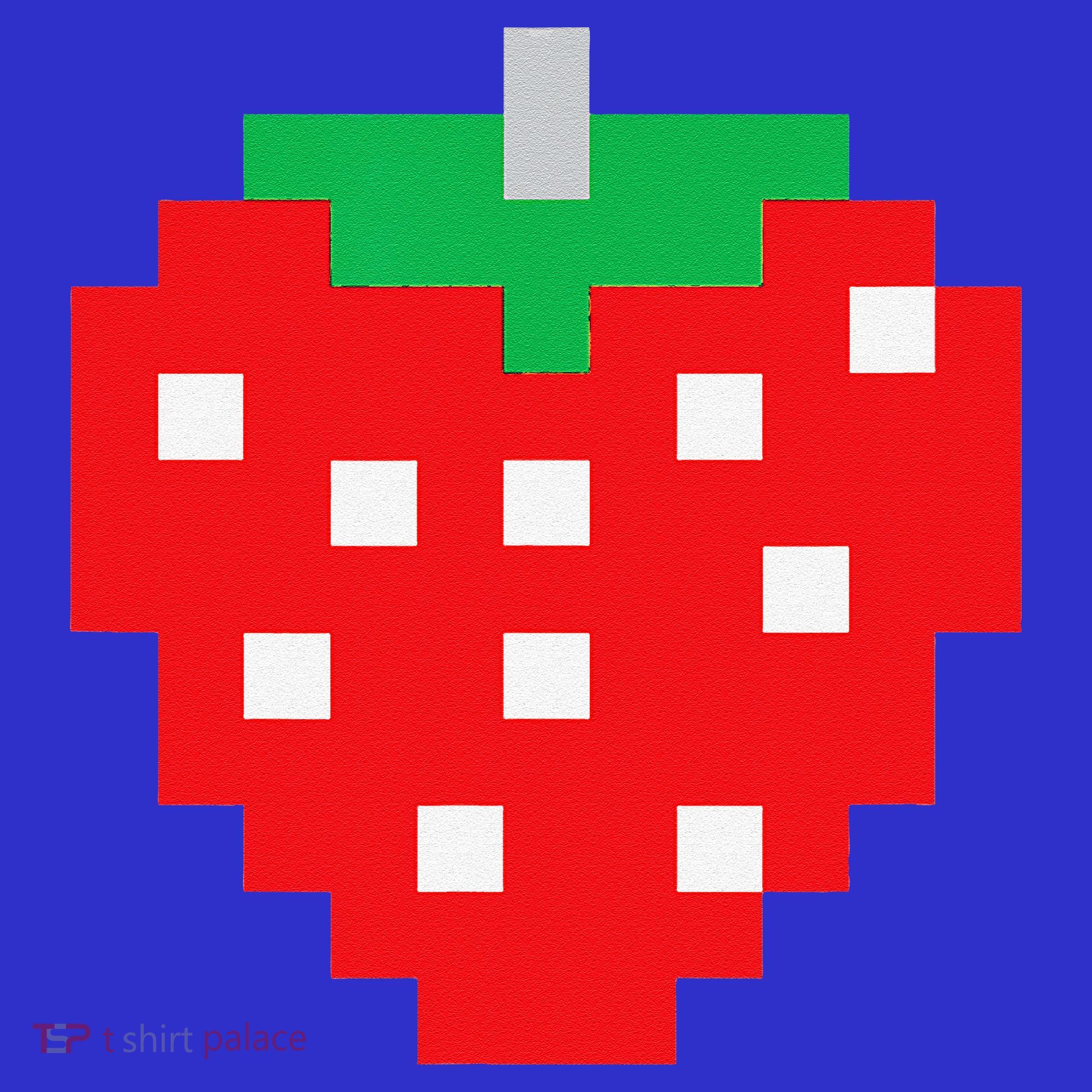 Pixel Strawberry 80s Video Game Halloween Costume Hoodie