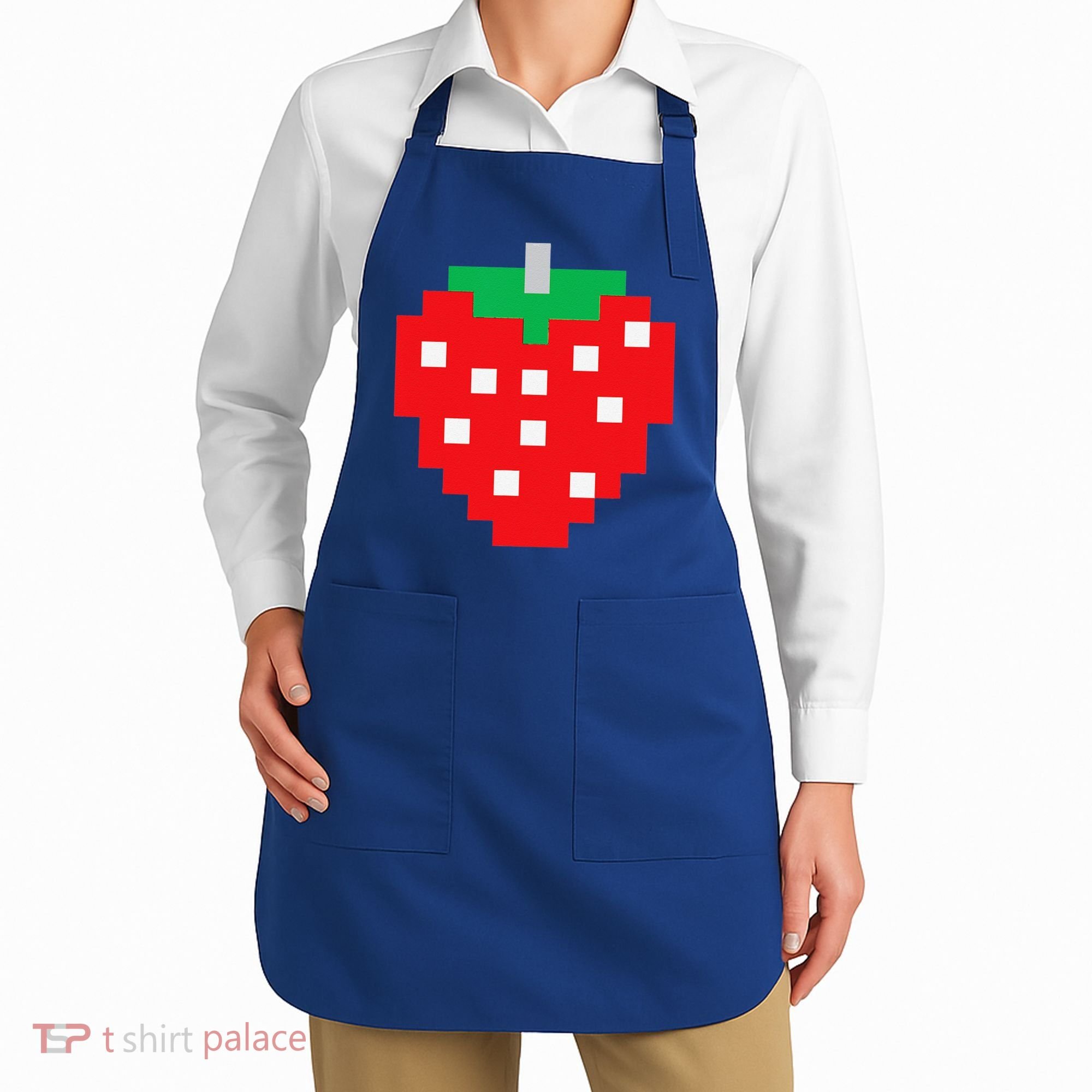 Pixel Strawberry 80s Video Game Halloween Costume Apron