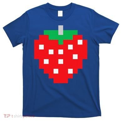 Pixel Strawberry 80s Video Game Halloween Costume T-Shirt