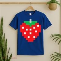 Pixel Strawberry 80s Video Game Halloween Costume T-Shirt thumb 2