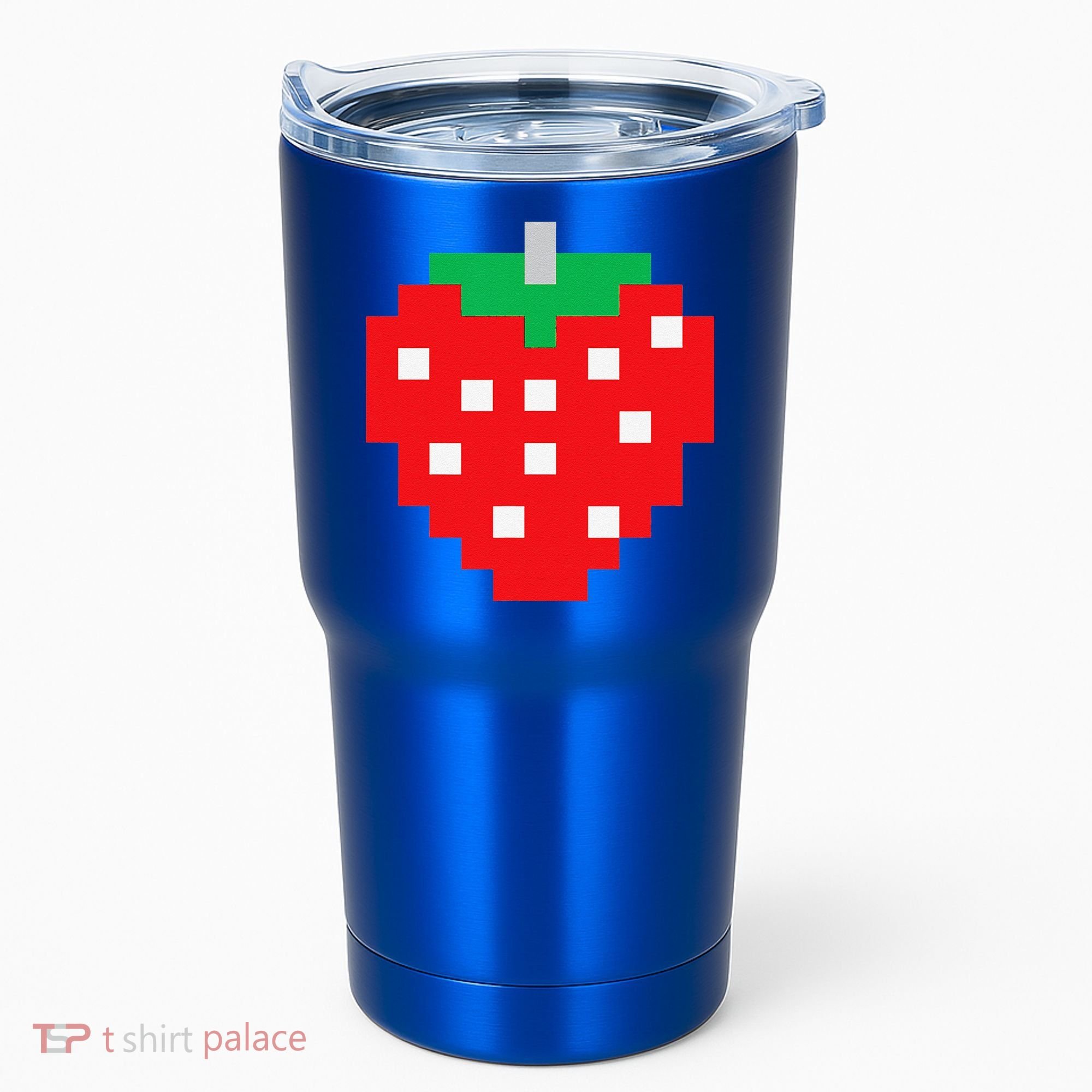Pixel Strawberry 80s Video Game Halloween Costume Tumbler