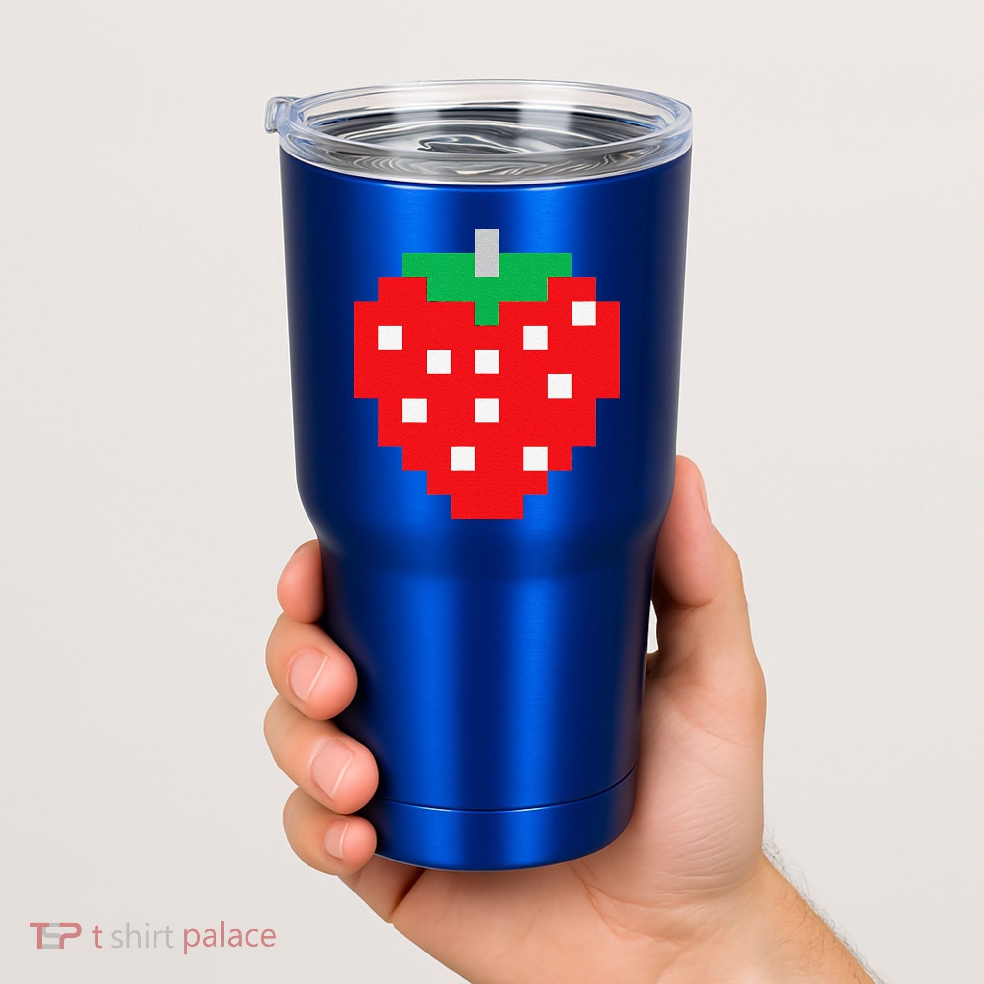 Pixel Strawberry 80s Video Game Halloween Costume Tumbler