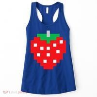 Pixel Strawberry 80s Video Game Halloween Costume Women's Tank Top thumb 0