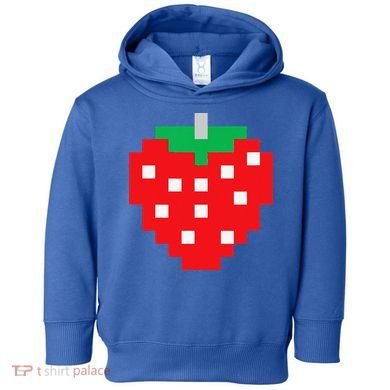 Pixel Strawberry 80s Video Game Halloween Costume Toddler Hoodie