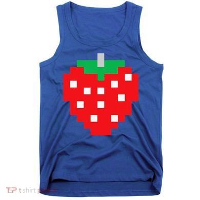 Pixel Strawberry 80s Video Game Halloween Costume Tank Top