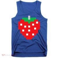 Pixel Strawberry 80s Video Game Halloween Costume Tank Top thumb 0
