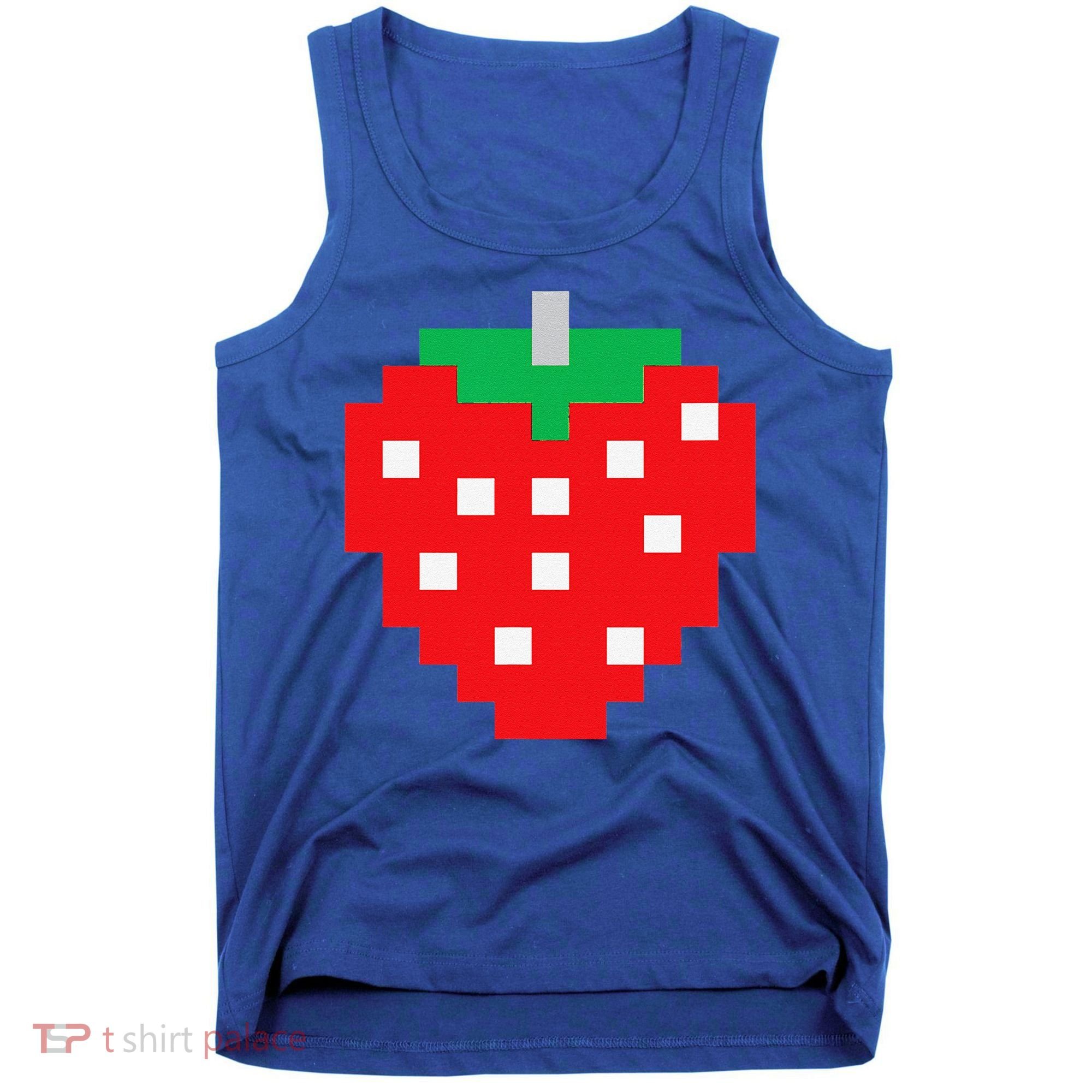 Pixel Strawberry 80s Video Game Halloween Costume Tank Top