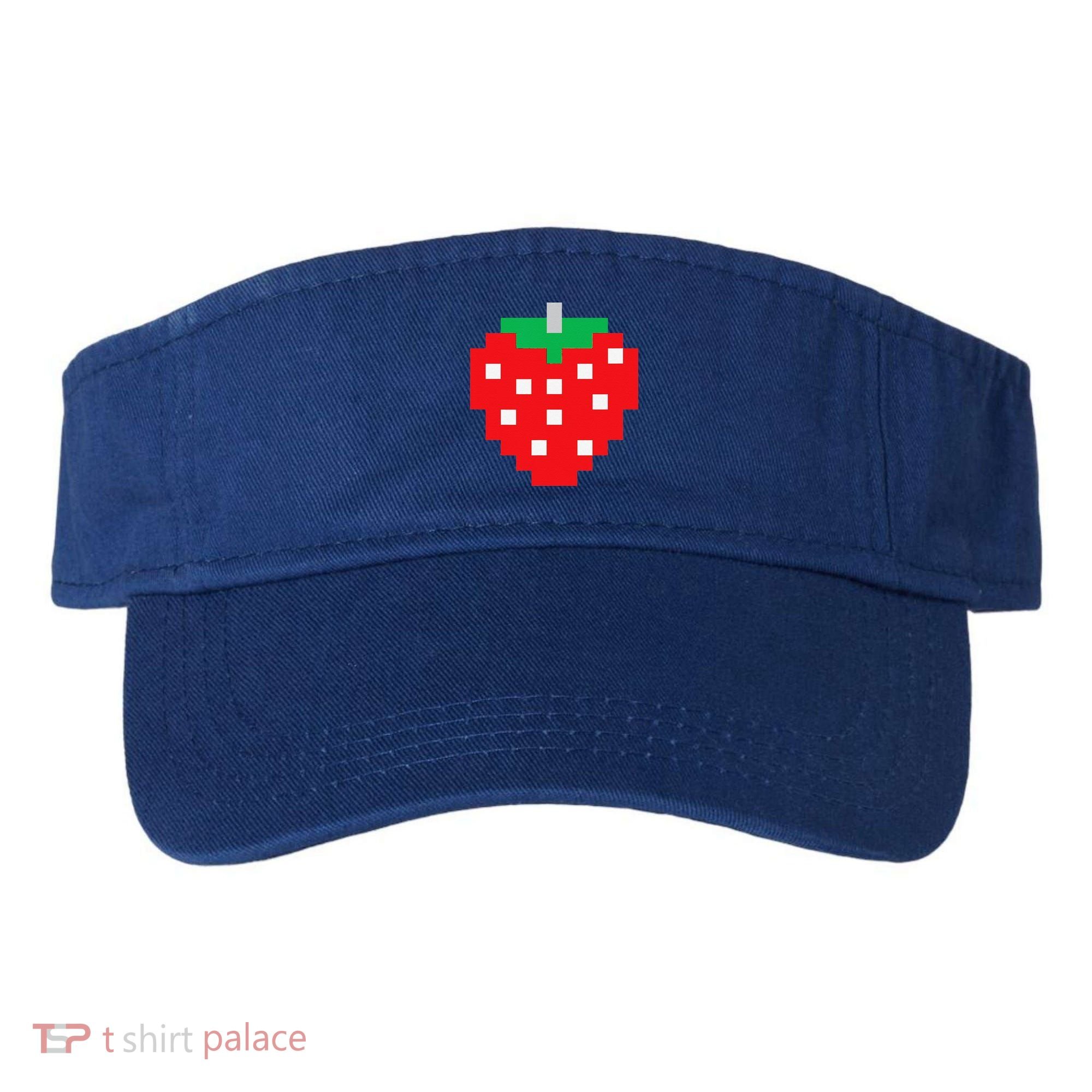 Pixel Strawberry 80s Video Game Halloween Costume Visor