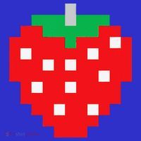 Pixel Strawberry 80s Video Game Halloween Costume Visor thumb 3