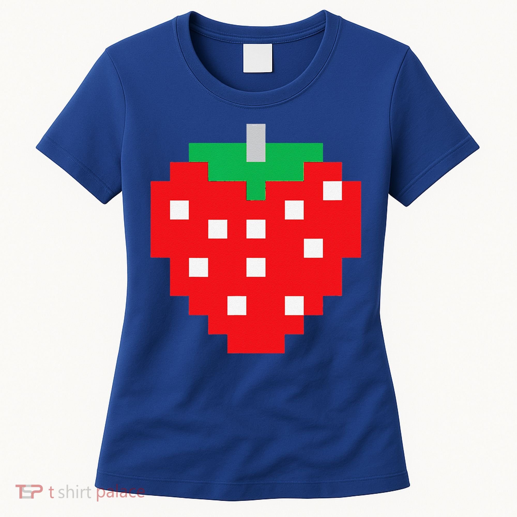 Pixel Strawberry 80s Video Game Halloween Costume Women's T-Shirt