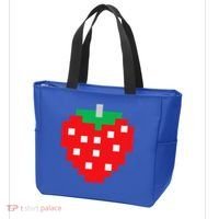 Pixel Strawberry 80s Video Game Halloween Costume Tote Bag thumb 3