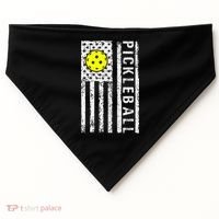 Pickleball Shirt American Flag Pickleball Player Gift USA-Made Doggie Bandana thumb 0