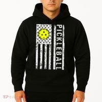 Pickleball Shirt American Flag Pickleball Player Gift Hoodie thumb 2