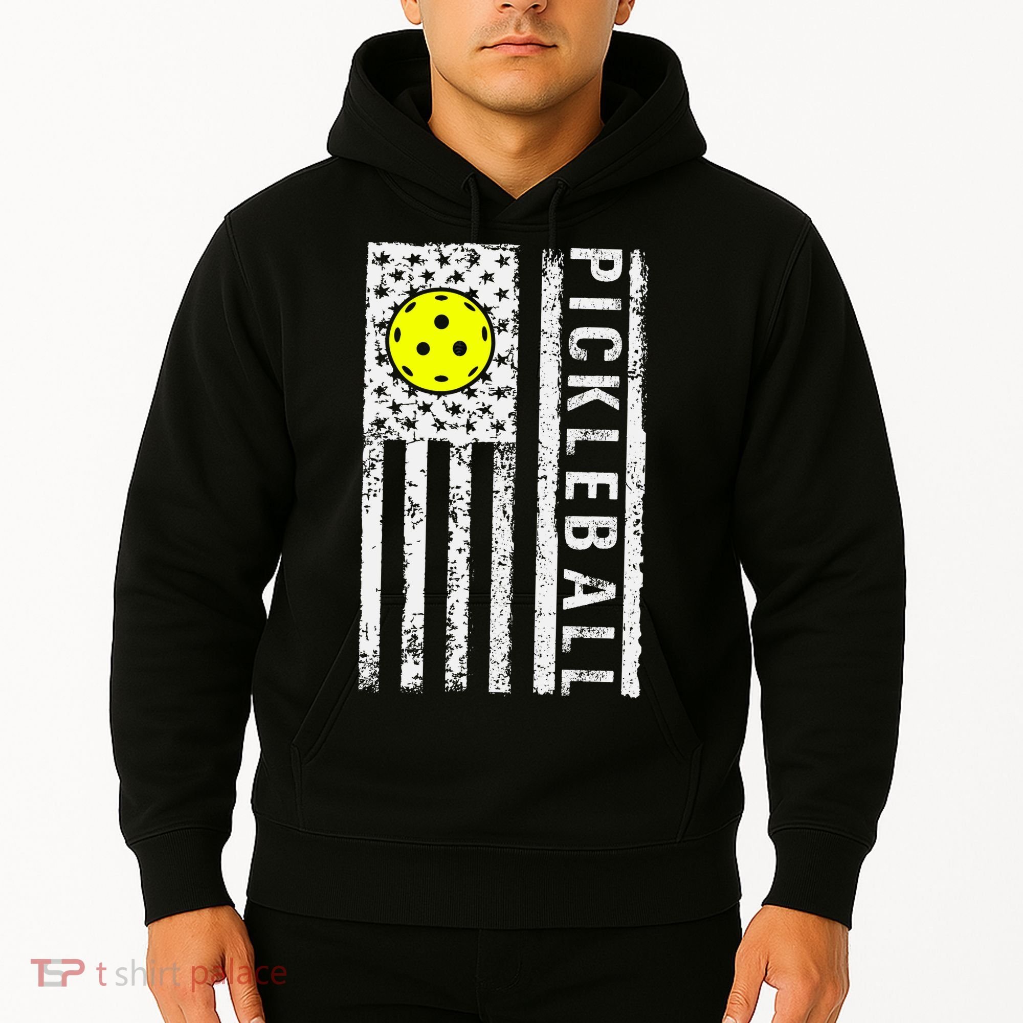 Pickleball Shirt American Flag Pickleball Player Gift Hoodie
