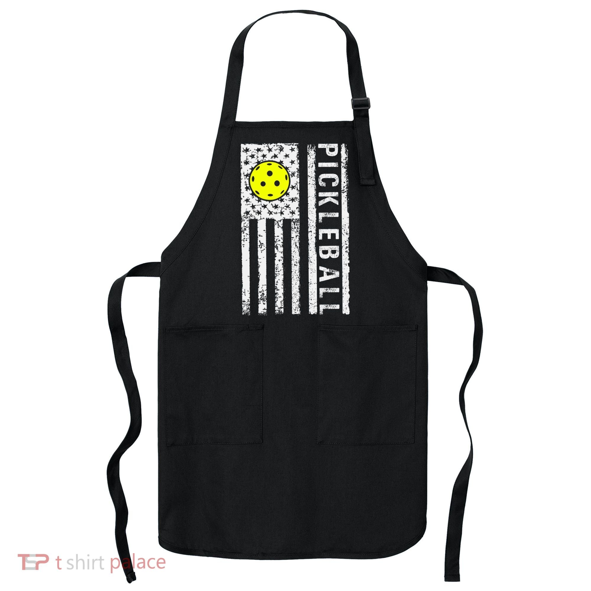 Pickleball Shirt American Flag Pickleball Player Gift Apron