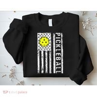 Pickleball Shirt American Flag Pickleball Player Gift Sweatshirt thumb 2