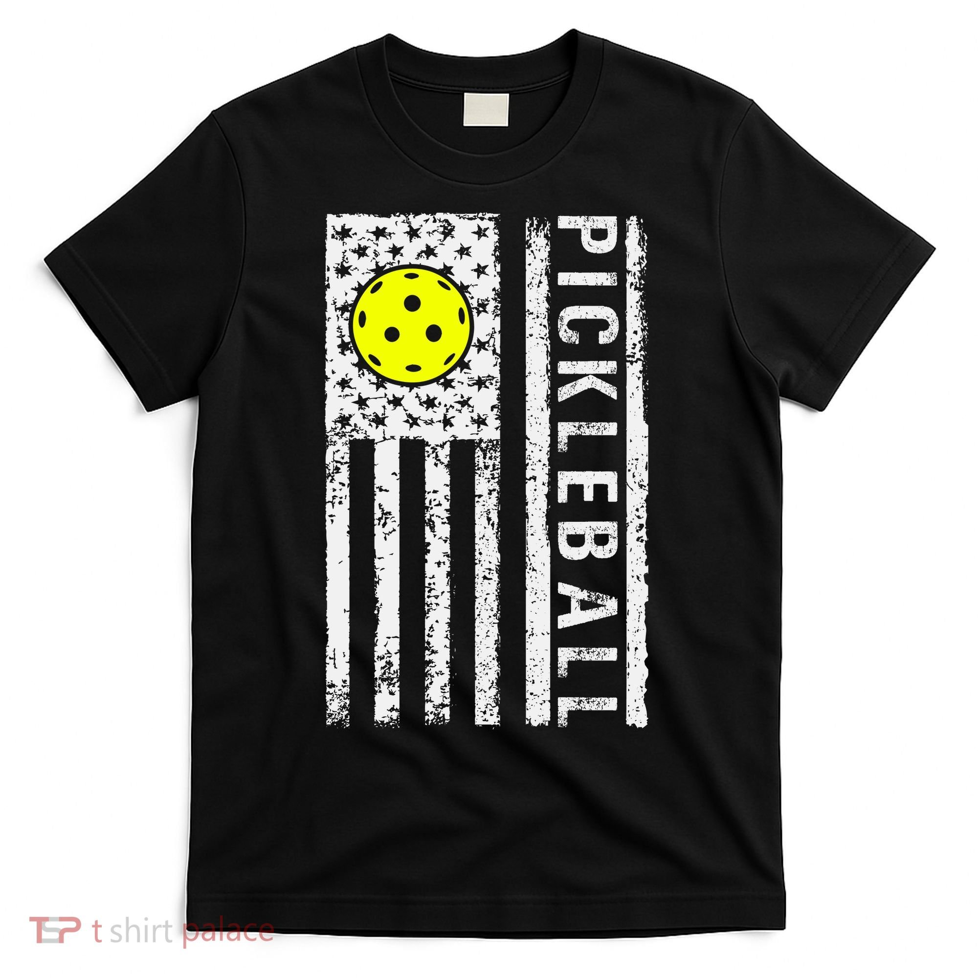 Pickleball Shirt American Flag Pickleball Player Gift T-Shirt