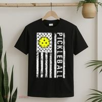 Pickleball Shirt American Flag Pickleball Player Gift T-Shirt thumb 2