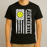 Pickleball Shirt American Flag Pickleball Player Gift T-Shirt thumb 3