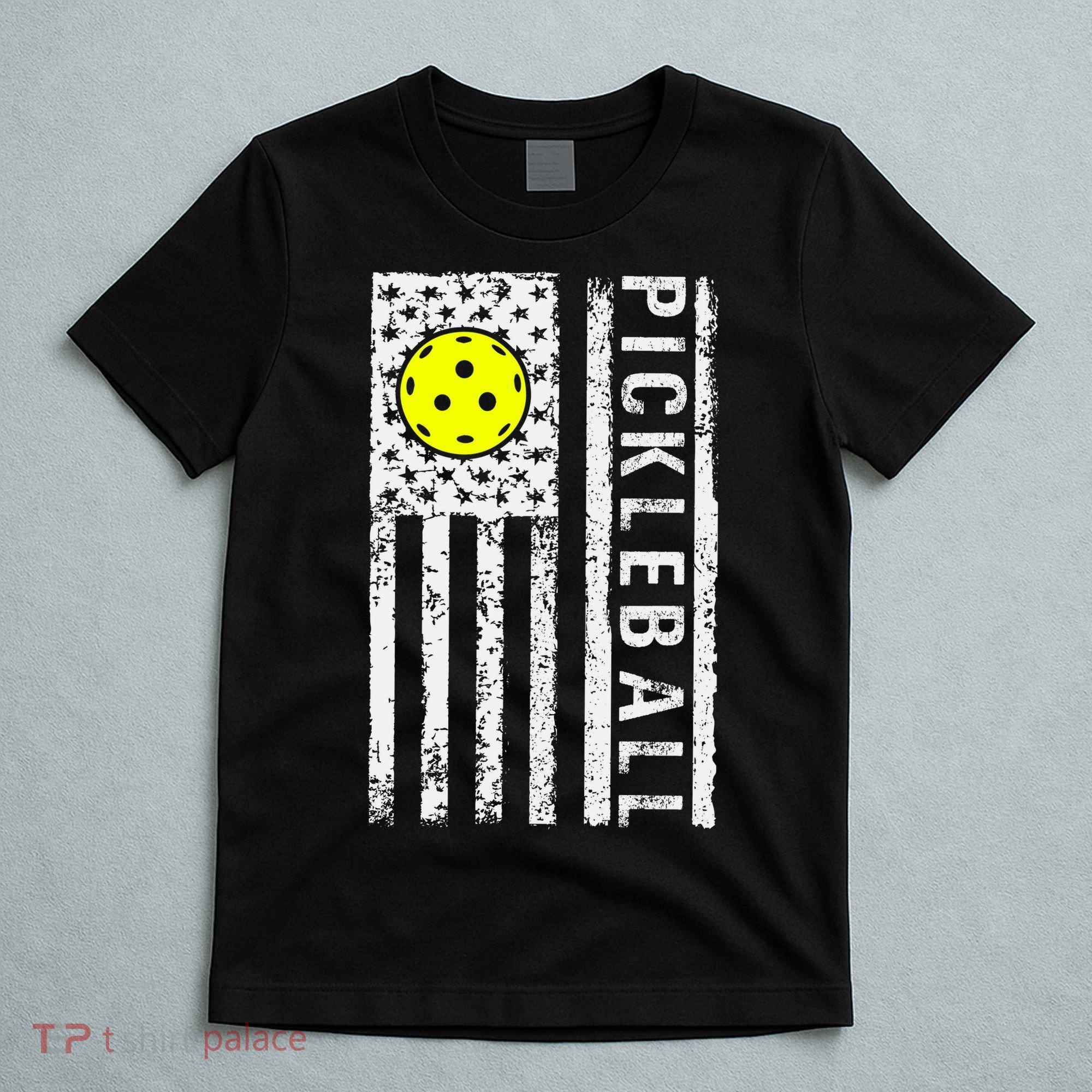 Pickleball Shirt American Flag Pickleball Player Gift T-Shirt