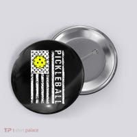 Pickleball Shirt American Flag Pickleball Player Gift Button thumb 0
