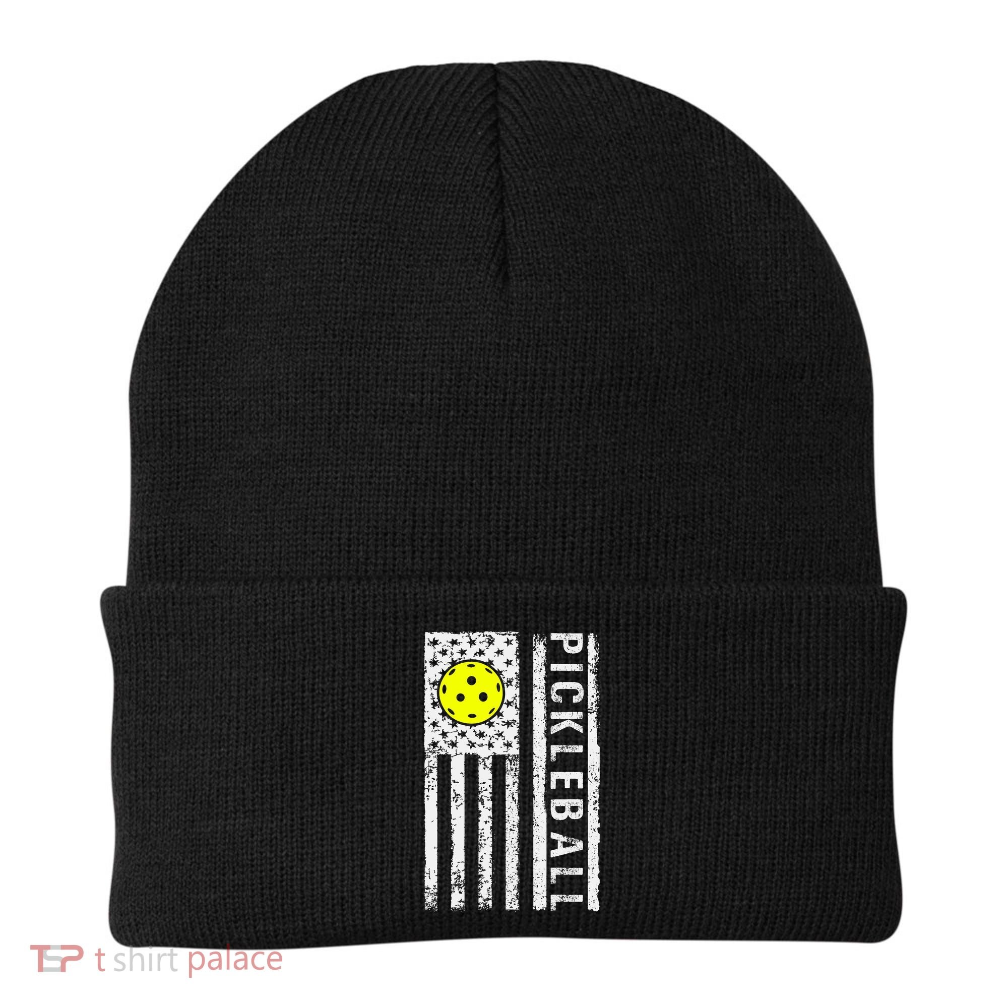 Pickleball Shirt American Flag Pickleball Player Gift Beanie