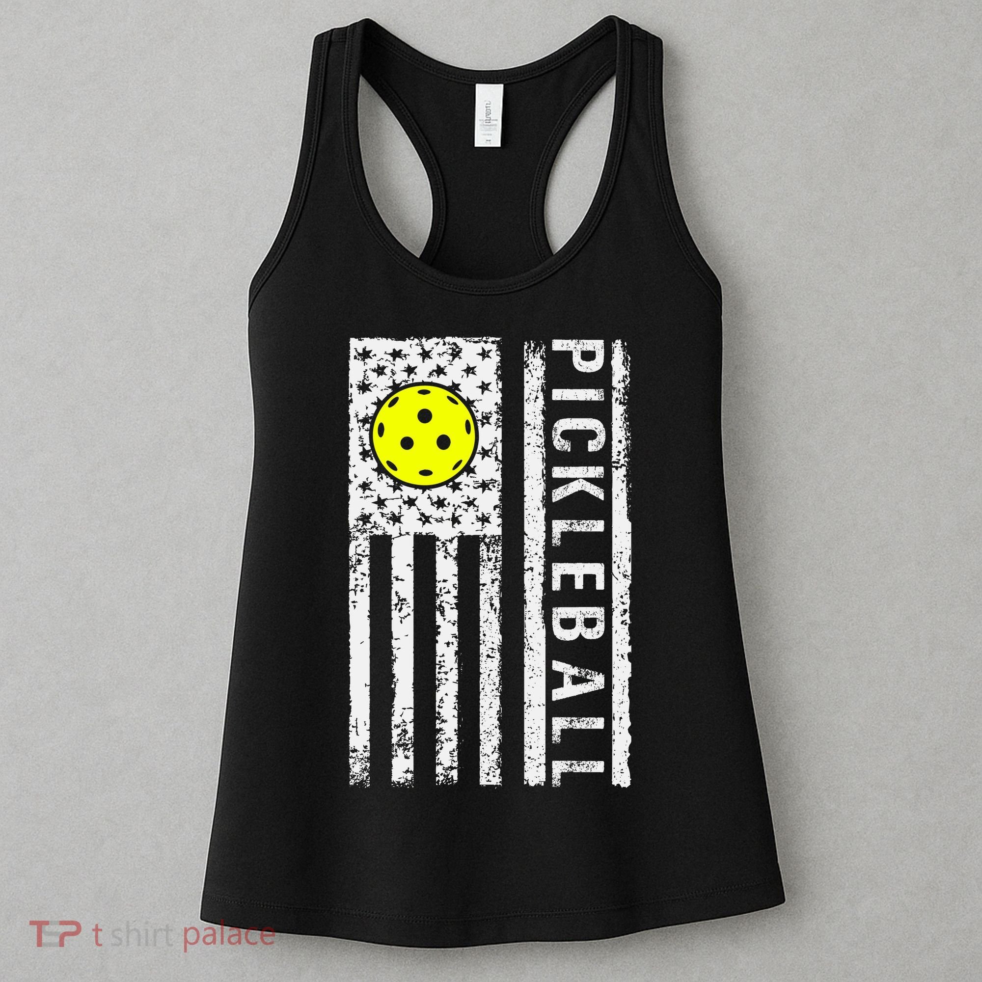 Pickleball Shirt American Flag Pickleball Player Gift Women's Tank Top