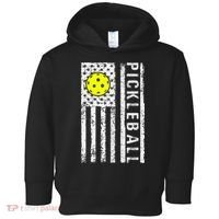 Pickleball Shirt American Flag Pickleball Player Gift Toddler Hoodie thumb 0