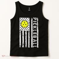 Pickleball Shirt American Flag Pickleball Player Gift Tank Top thumb 2