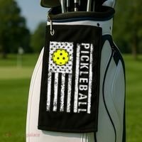 Pickleball Shirt American Flag Pickleball Player Gift Golf Towel thumb 2