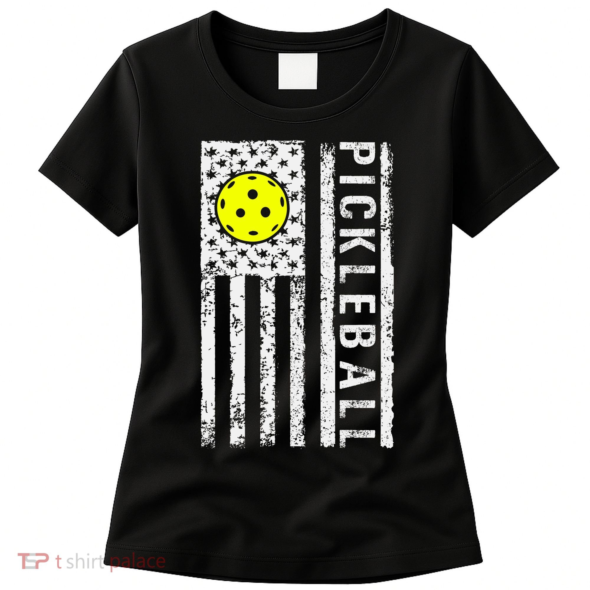 Pickleball Shirt American Flag Pickleball Player Gift Women's T-Shirt