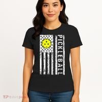 Pickleball Shirt American Flag Pickleball Player Gift Women's T-Shirt thumb 4